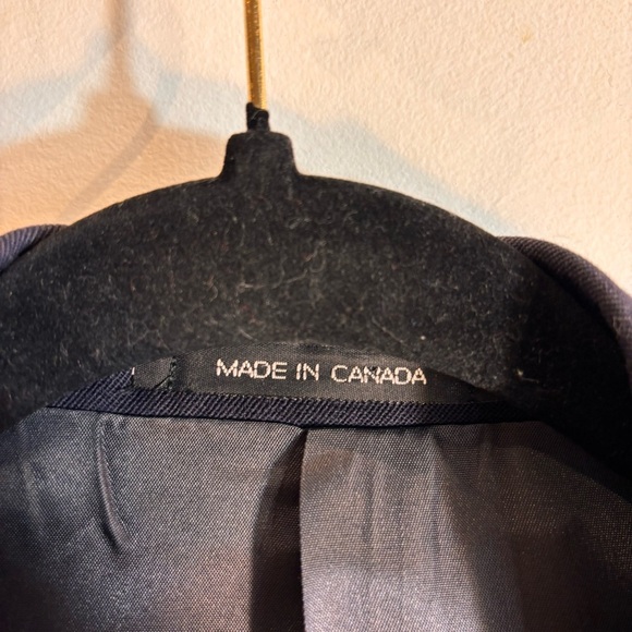 AQUASCUTUM Sz 6 Double-Breasted Blazer with Gold Buttons Shoulder Pads 100% Wool - Picture 8 of 14